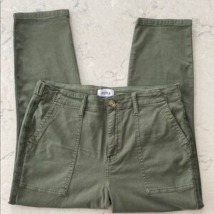 Pistola High Rise Olive Green Cropped Pants